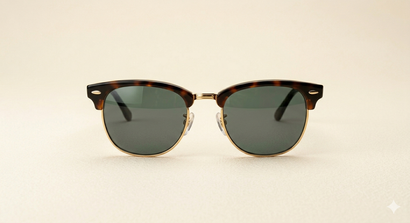 Clubmaster Sunglasses Best Face Shapes: Bold Brow Design