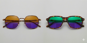 Colorful Tinted Lens Sunglasses: Amber, Violet & Emerald Eyewear
