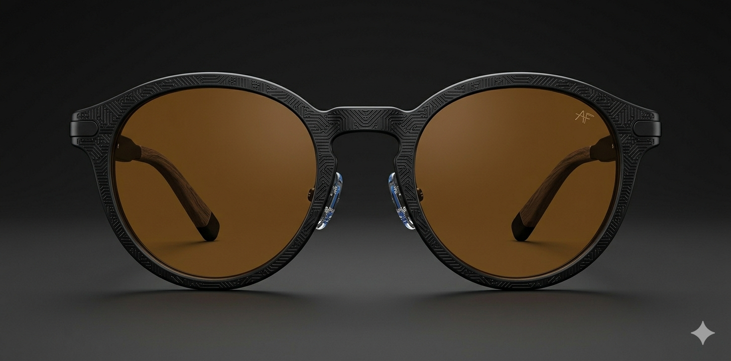 Microdetail Eyewear: Embossed Texture & Subtle Logo Glasses