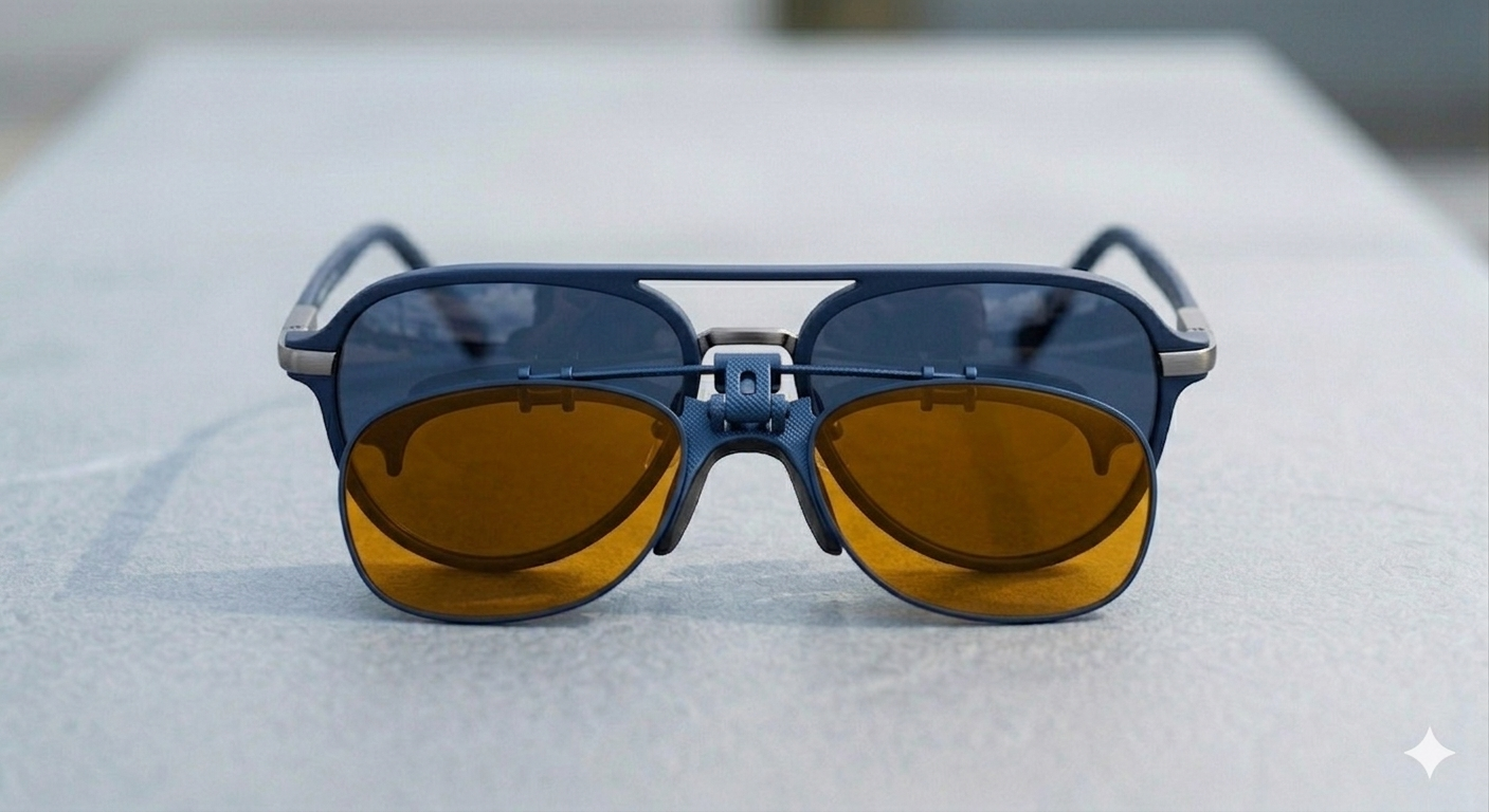 Screwless Clip-On Sunglasses: Tool-Free Assembly Options