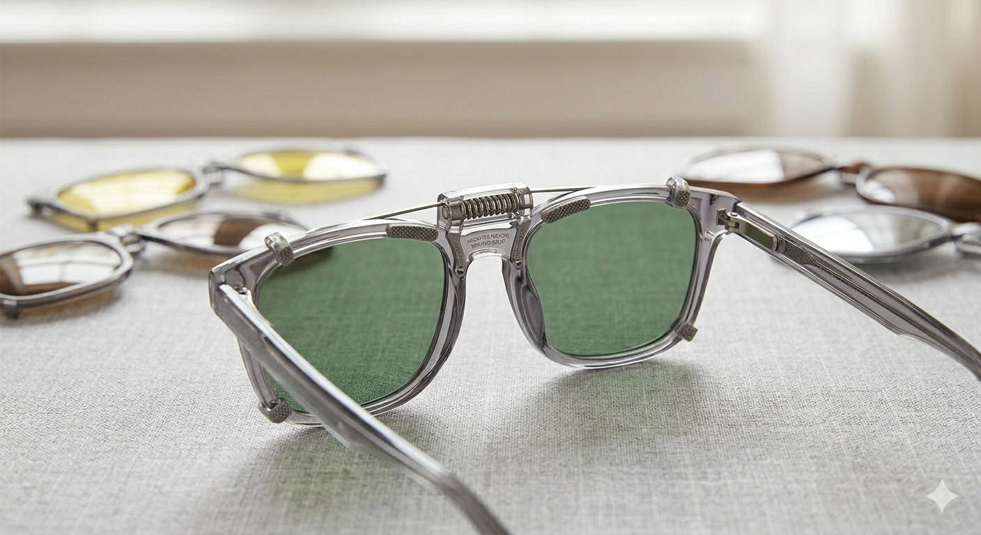 Spring Loaded Clip-On Sunglasses: Superior Grip Technology