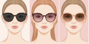 What sunglasses look good on heart-shaped faces?