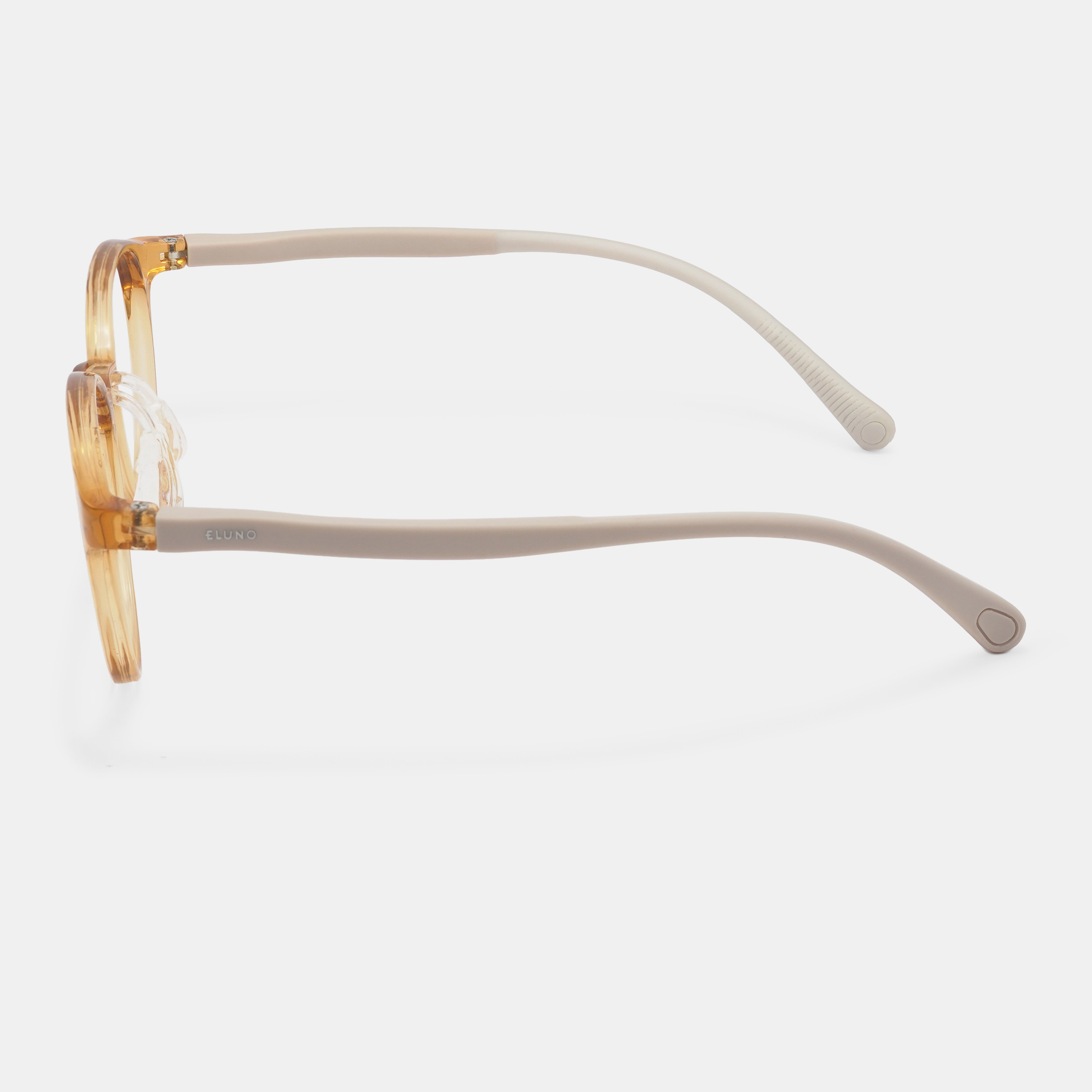 brown eyeglasses