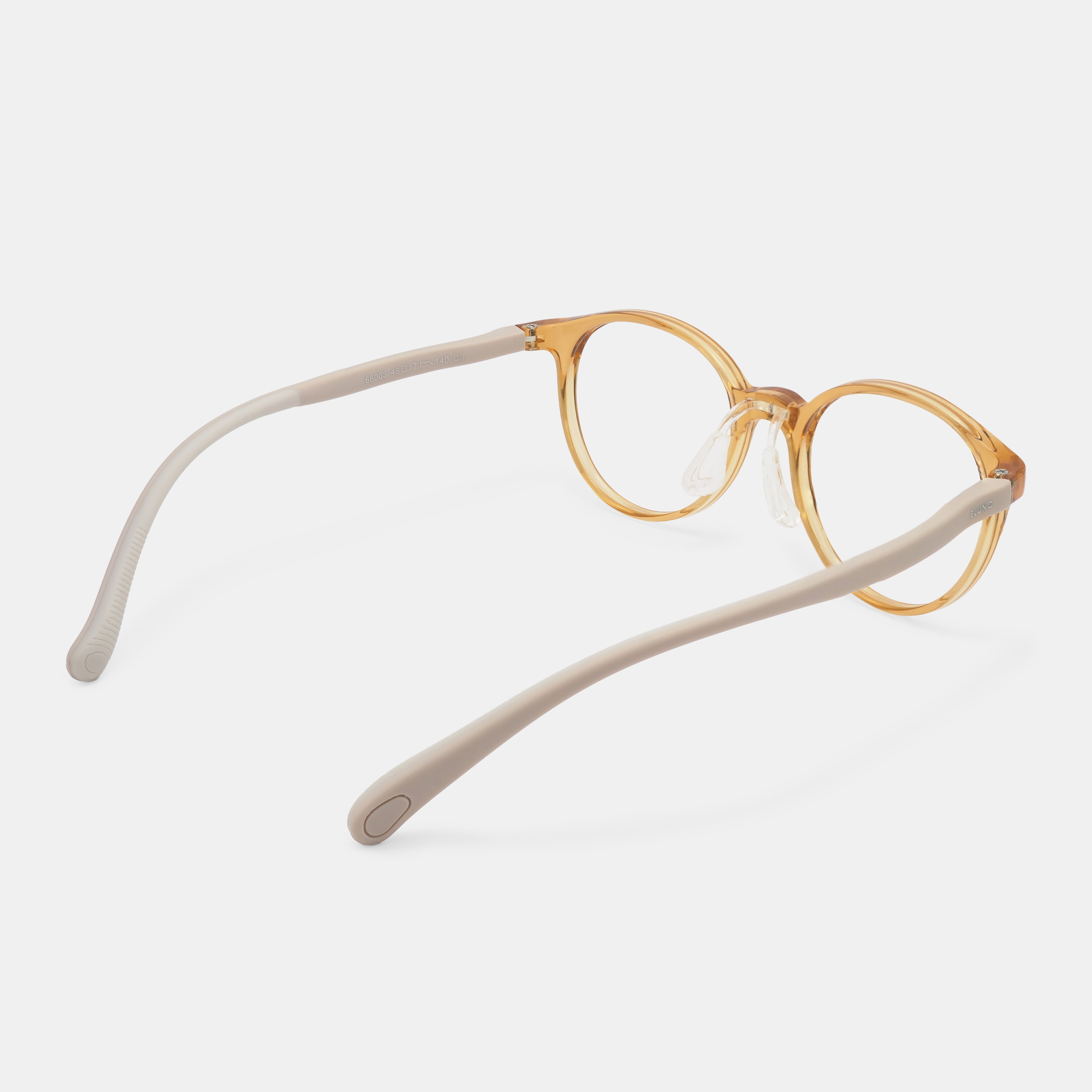 brown eyeglasses