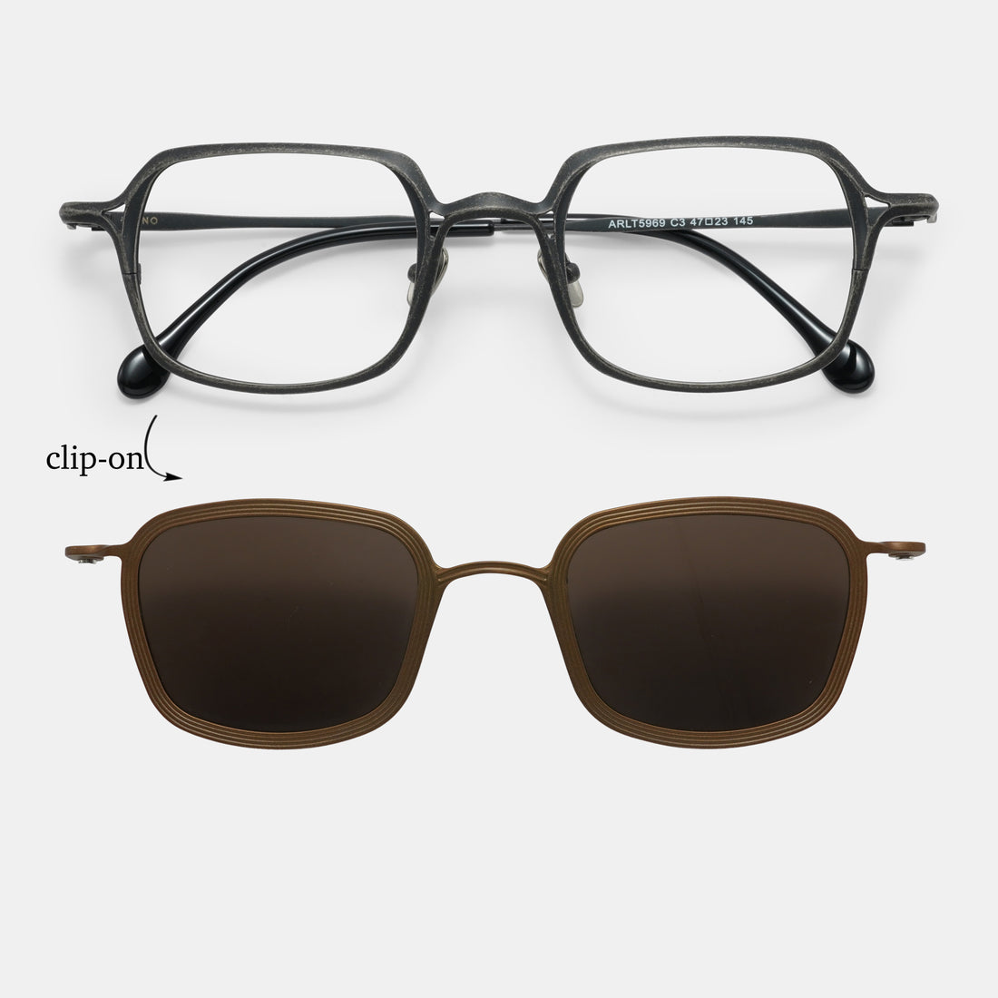 Gunmetal spectacles